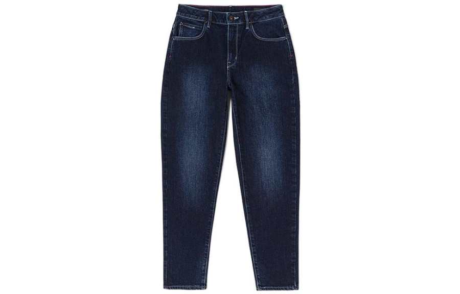 Lee SS23 Jeans Women's Dark Blue Moderate Straight Fit Pants