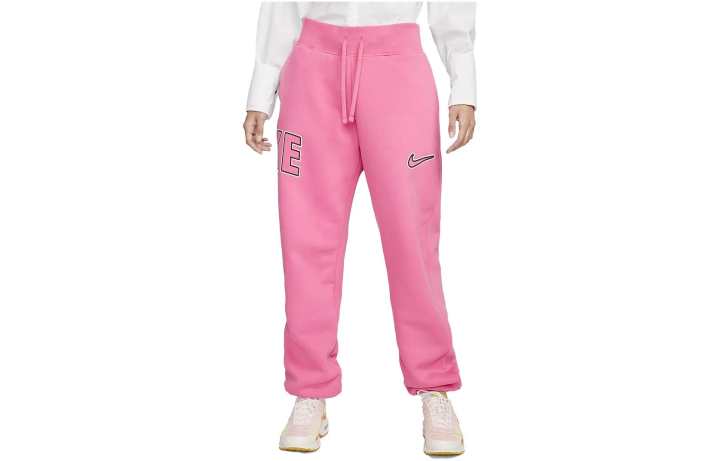 Nike Nike Knitted Sweatpants Women's Rose Red Moderate Cuffed Pants