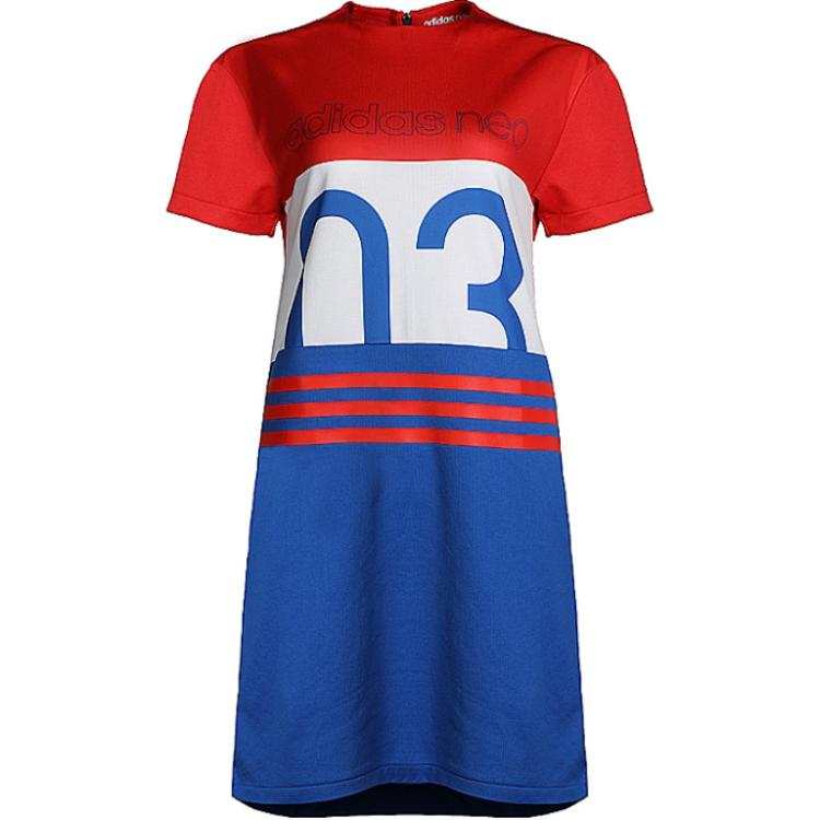 Adidas Neo Short Sleeved Dress Women's Blue
