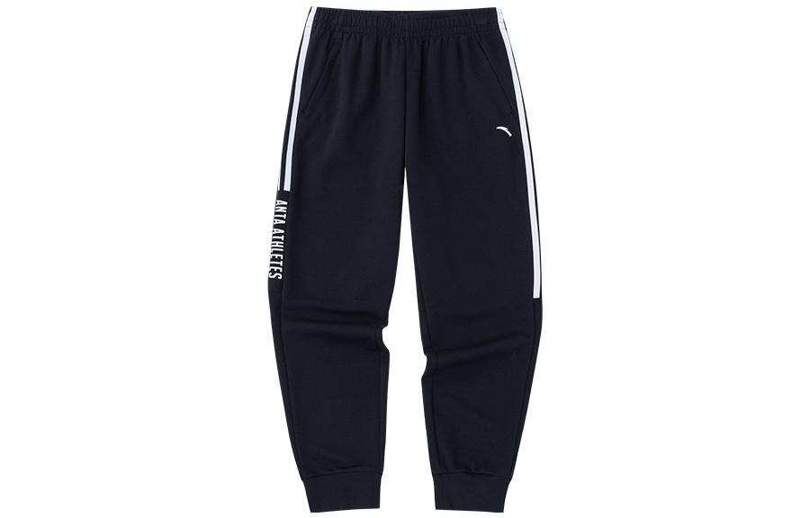 ANTA Variety Training Collection Knitted Sweatpants Women's Black Moderate Cuffed Pants