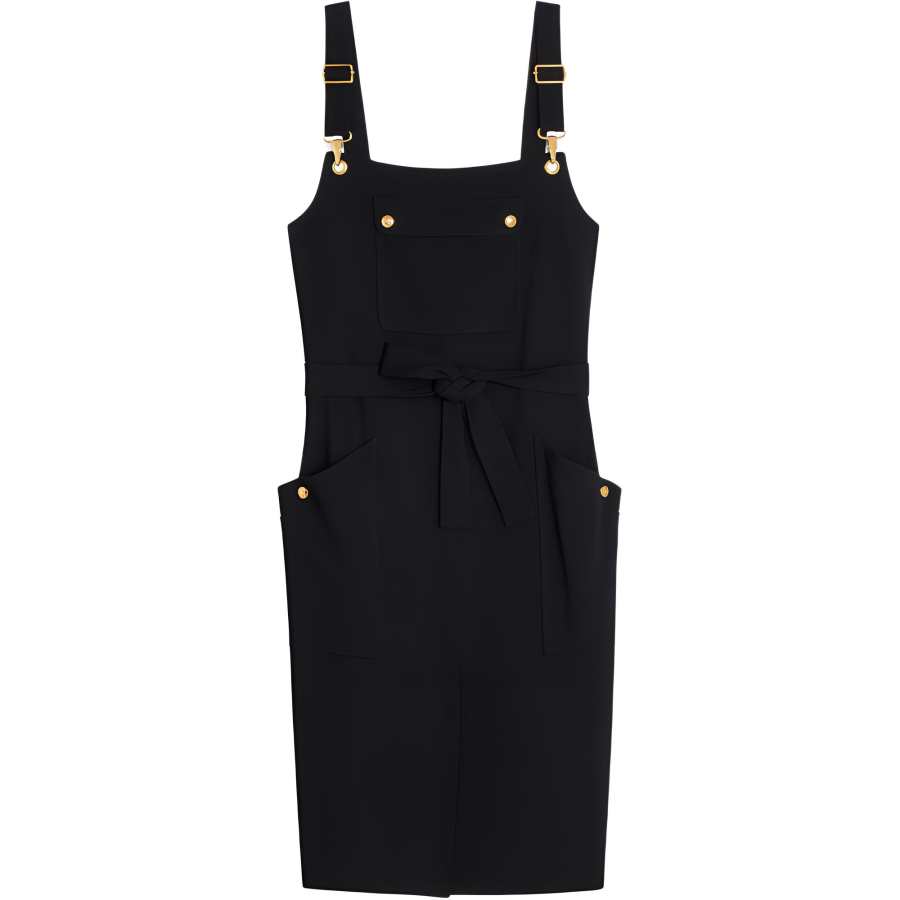 CELINE CELINE Workwear Viscose Sable Dress Black
