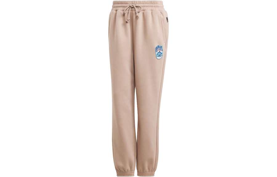 Adidas Originals Knitted Sweatpants Women's Pink Brown Moderate Cuffed Pants