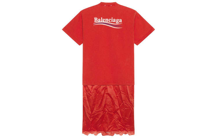 Balenciaga T Shirt Slip Dress 'Cardired/White/Blue'