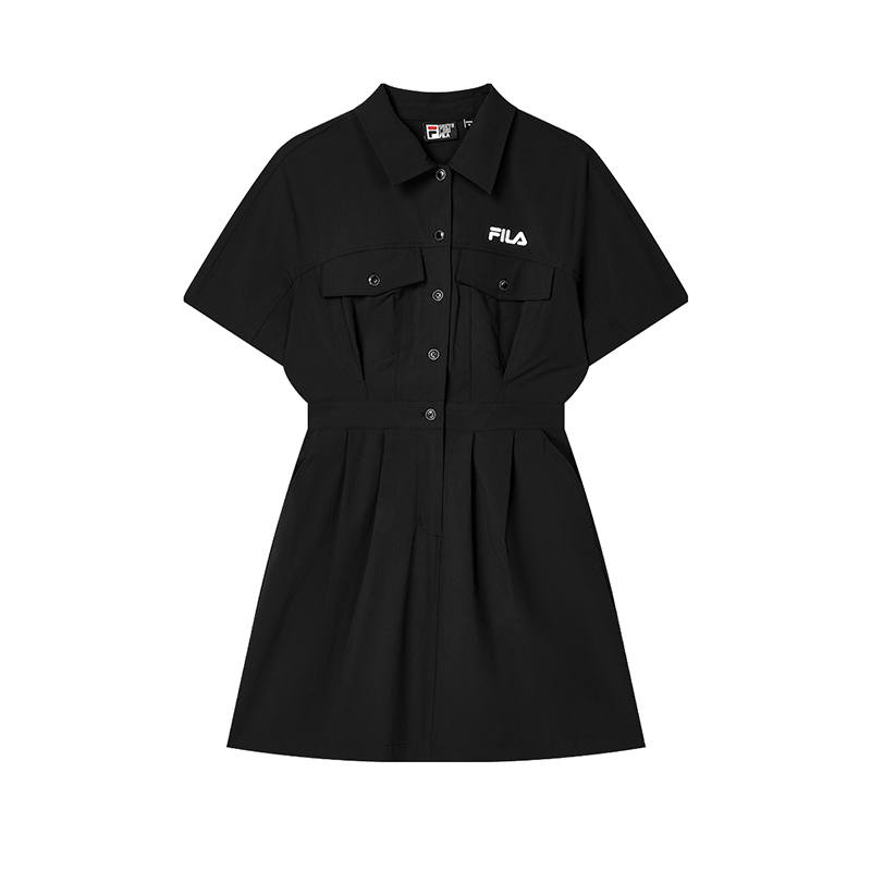 FILA SS24 Short Sleeved Dress Women's Black