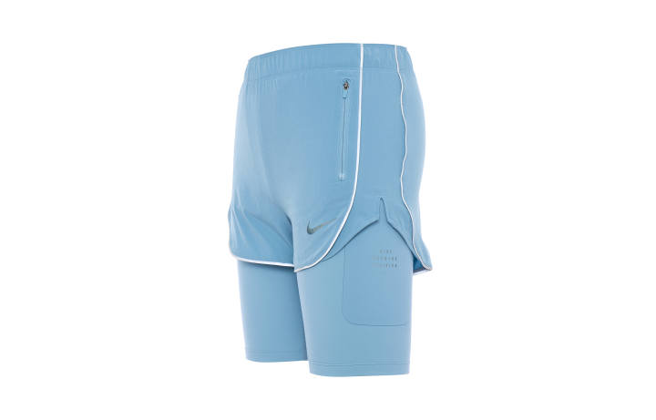 Nike Nike Women'ss Logo Print Zip-Up Shorts Blue
