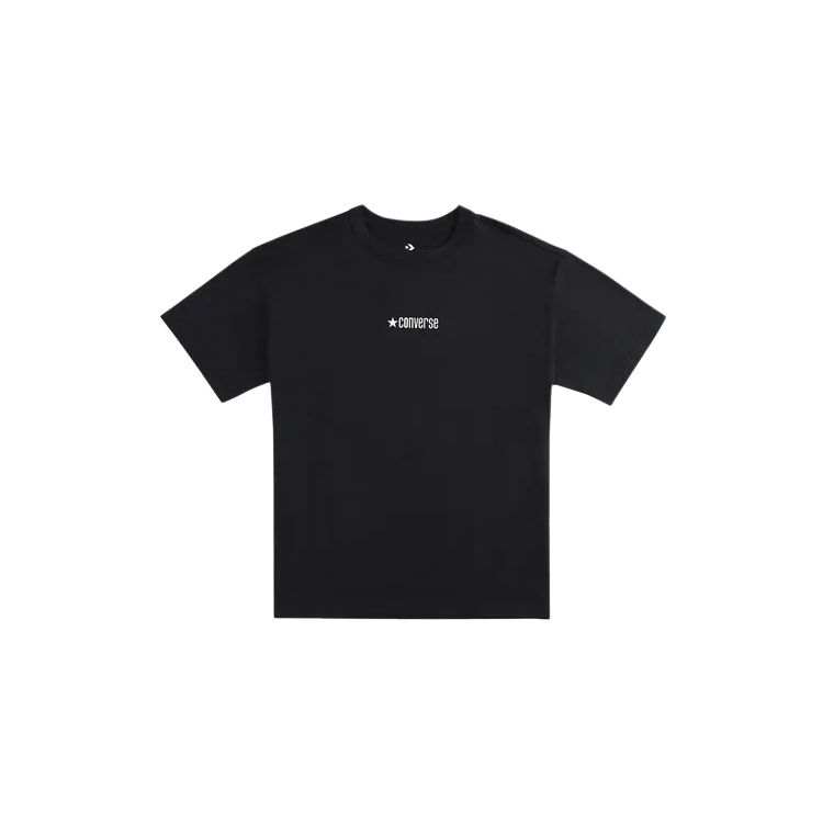 Converse T Shirts Men's Black Crew Neck Moderate Straight Fit