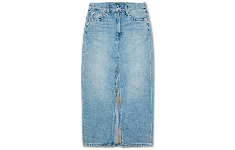 Levis Denim Long Skirts Women's Blue Moderate Mid Length Other