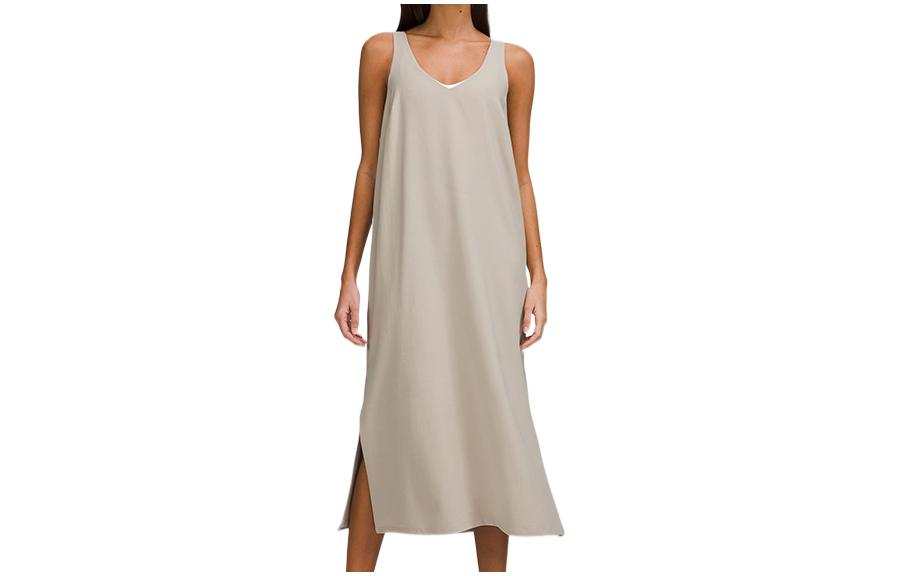 Lululemon Sleeveless Dresses Women's V Neck Moderate Mid Length