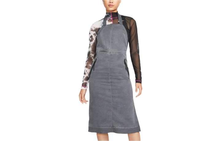 Nike Nike Sleeveless Dresses Women's Coal Black Square Collar Moderate Mid Length