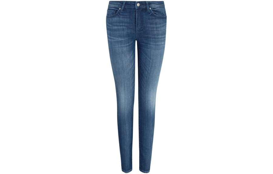 ARMANI EXCHANGE ARMANI EXCHANGE Stonewashed Distressed Tapered Jeans