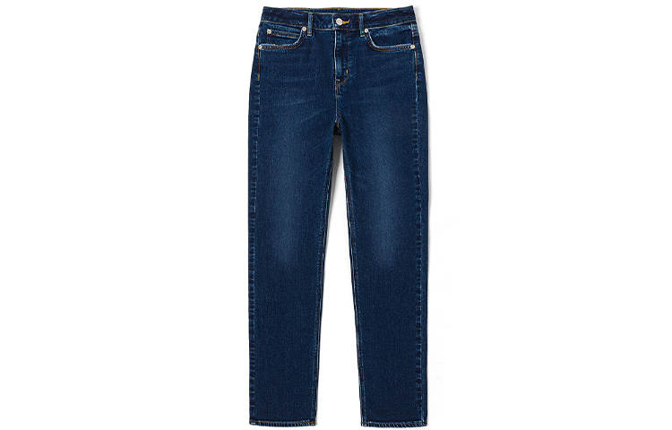 Lee Jeans Women's Dark Blue Moderate Straight Fit Pants