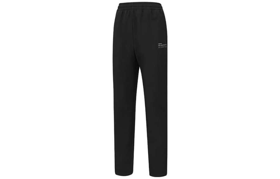 Li-Ning Li Ning Fitness Series Knitted Sweatpants Women's Black Moderate Straight Fit Pants