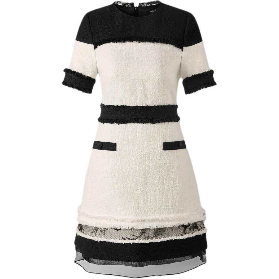 KARL LAGERFELD / Karl Lagerfeld Jeans Short Sleeved Dress Women's Black White