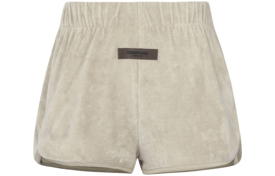 Fear Of God Essentials Logo Patch Velour Shorts