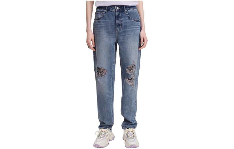 Lee Lee Jeans Women's Light Blue Moderate Tapered Pants