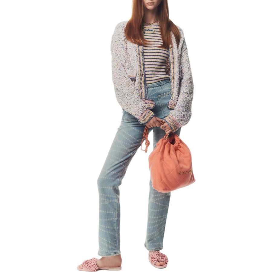 CHANEL 25P Jeans Women's Light Blue