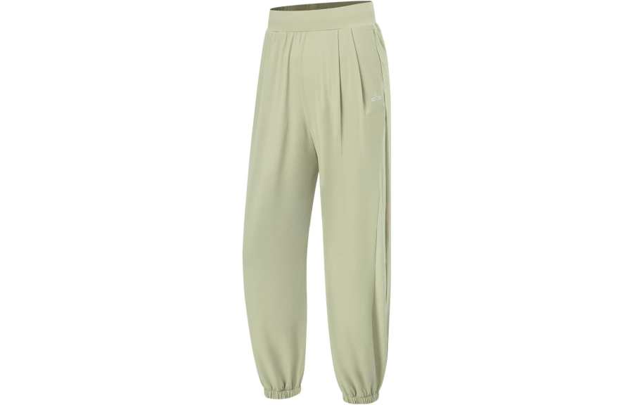 Li-Ning Li Ning Fitness Series Knitted Sweatpants Women's Elm Branch Green Moderate Cuffed Pants