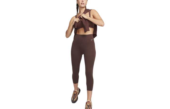 Nike Nike Gentle Support High Waisted Cropped Leggings Women's Brown