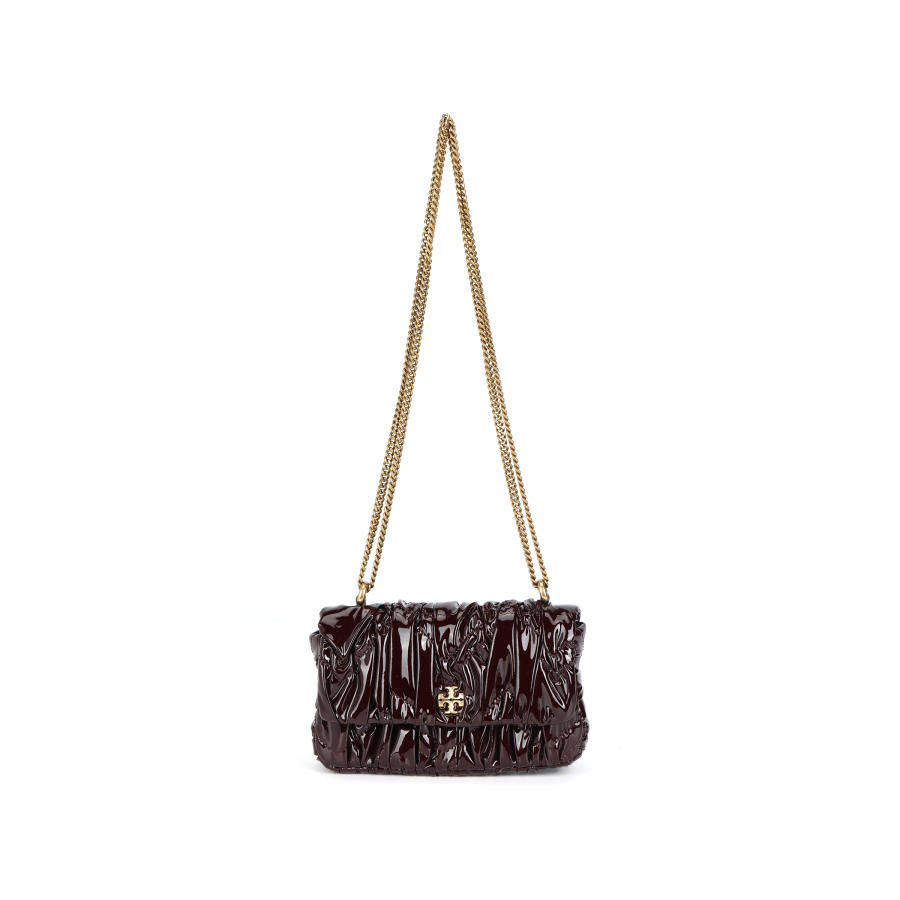 TORY BURCH Kira Patent Leather With Genuine Leather Portable Crossbody Bag, Shoulder Bag Mini Women's