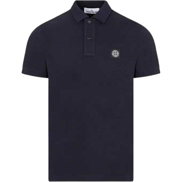 STONE ISLAND Logo Patch Short Sleeved Polo Shirt