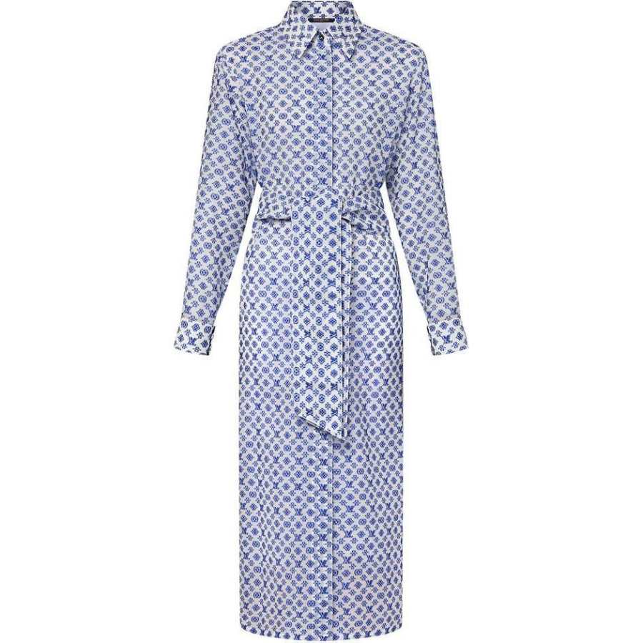 LOUIS VUITTON 3D Monogram Fil Coupé Shirt Dress
