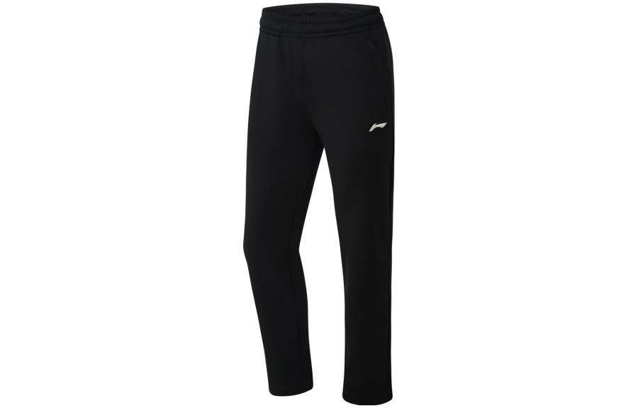 Li-Ning Li Ning Knitted Sweatpants Women's Black Moderate Straight Fit Pants