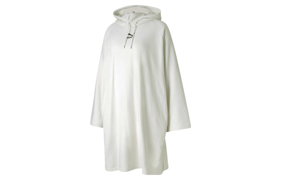 PUMA Long Sleeved Dresses Women's Smoke Gray Hooded Moderate Short