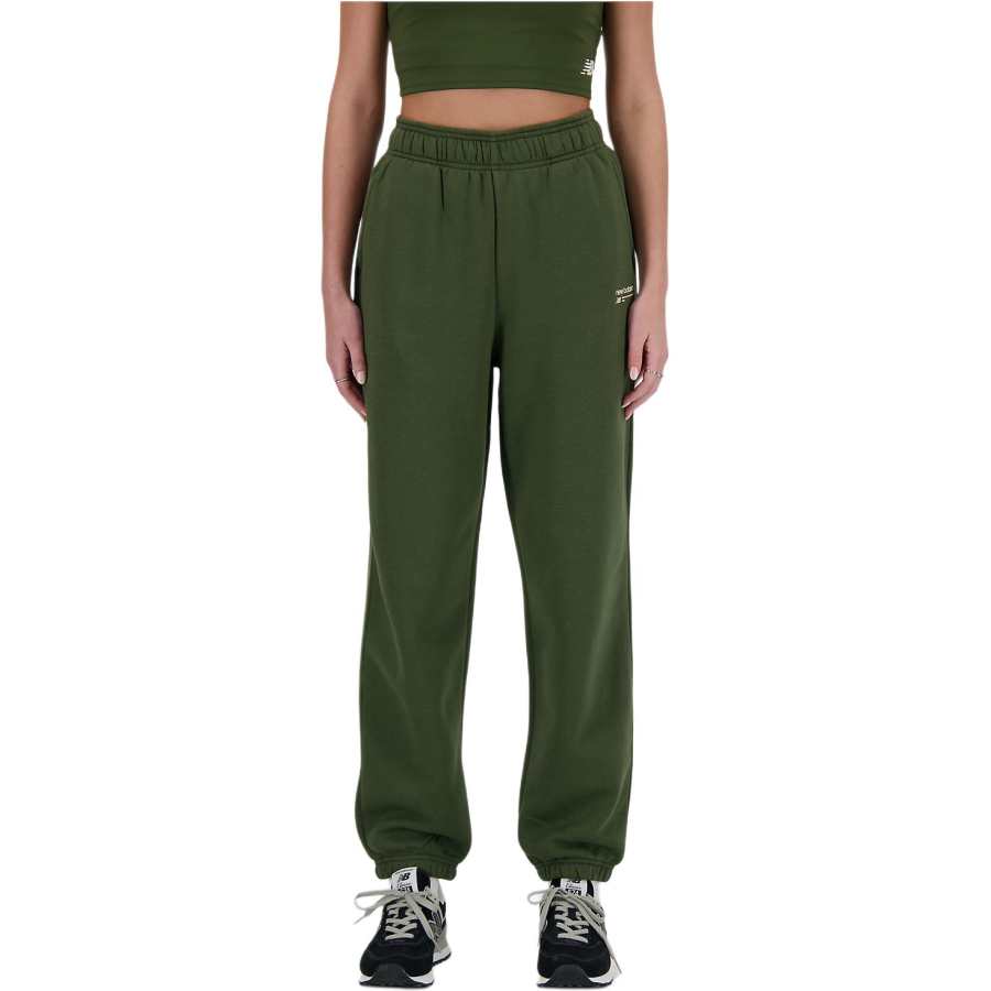 New Balance New Balance Linear Heritage Brushed Back Fleece Sweatpant Knitted Sweatpants Women's Green