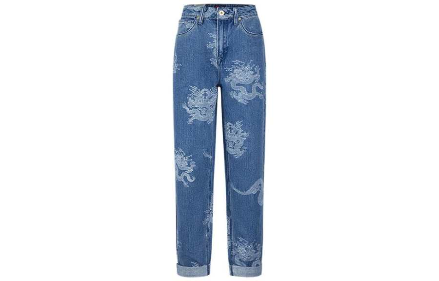 Lee Lee Jeans Women's Medium Blue Moderate Straight Fit Pants