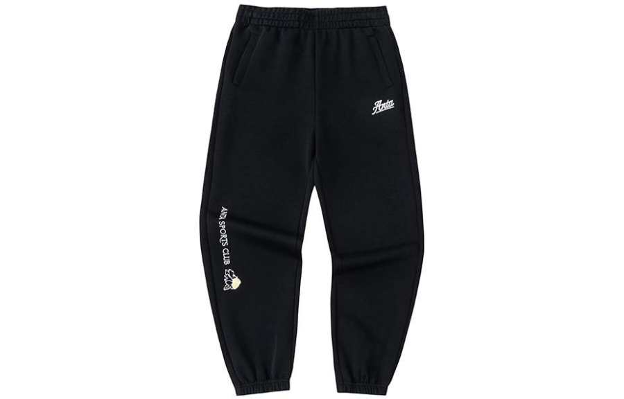 Anta Lifestyle Collection Sports Lifestyle Collection Knitted Sweatpants Women's Basic Black