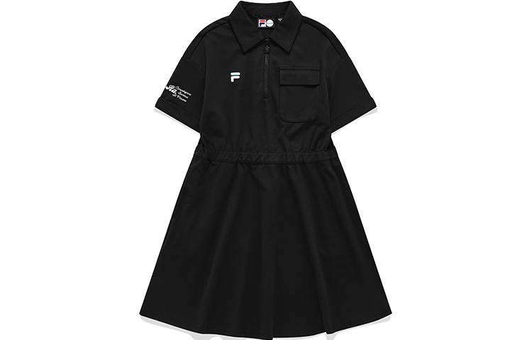 FILA FUSION Short Sleeved Dress Women's Pitch Black