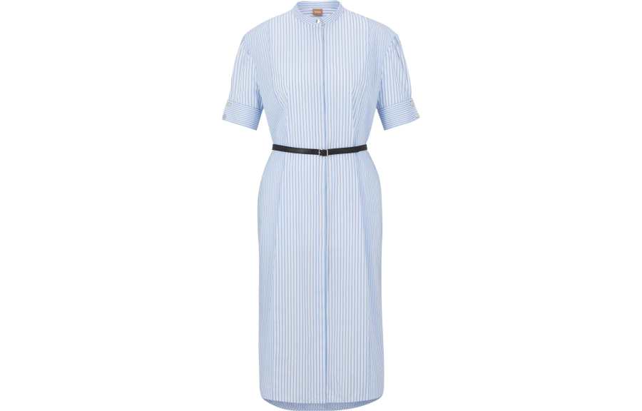 HUGO BOSS Short Sleeved Dress Women's Blue