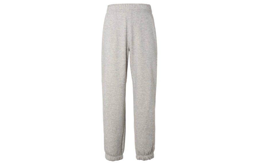 UNIQLO Solid Color Thermal Fleece Lined Straight Fit Knitted Sweatpants Unisex Gray