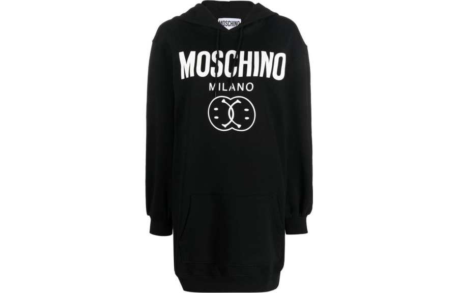 MOSCHINO Logo Print Hooded Dress