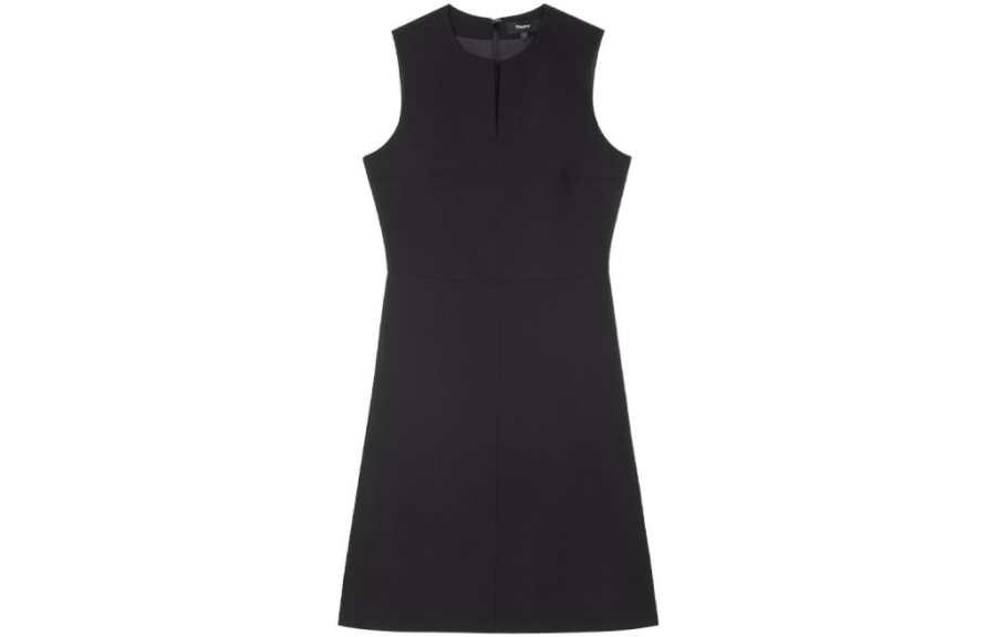 THEORY Solid Color Sleeveless Dress Women's