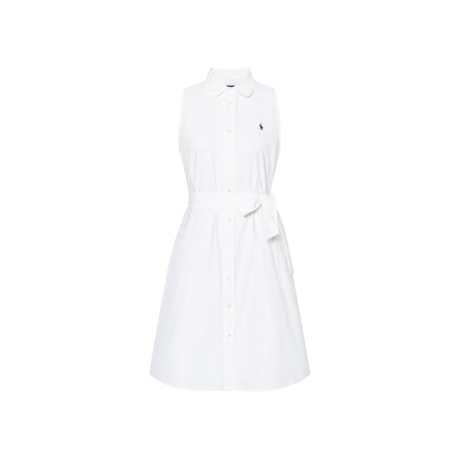 Polo Ralph Lauren SS26 Sleeveless Dress Classic Version Women's White