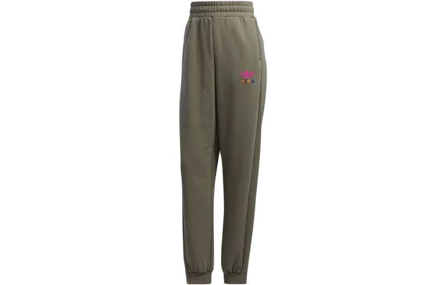 Adidas Originals MOCHI 2 Knitted Sweatpants Women's Green Moderate Cuffed Pants