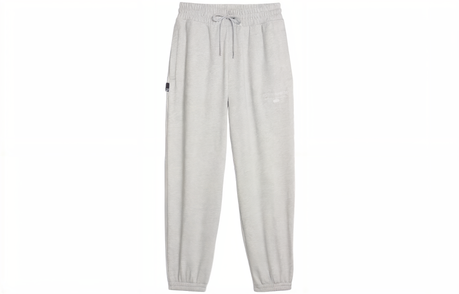 PUMA Knitted Sweatpants Women's Light Mixed Gray Moderate Cuffed Pants