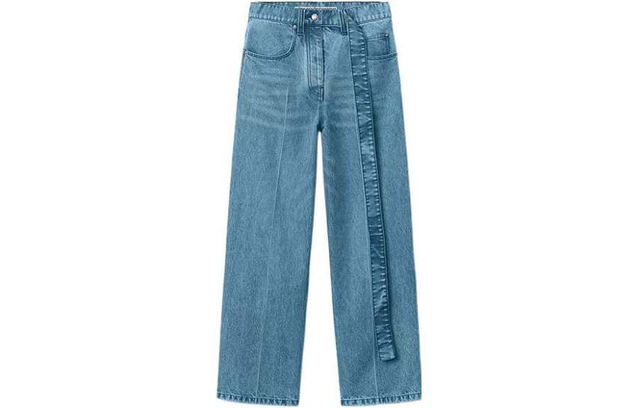 Alexander Wang Raver Wide Leg Belted Jeans