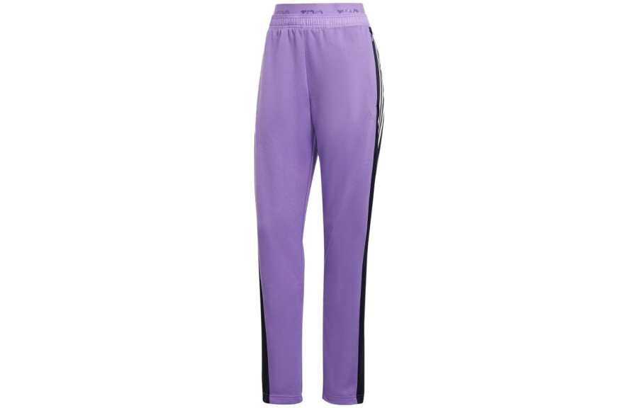 Adidas Adidas Knitted Sweatpants Women's Purple Moderate Straight Fit Pants