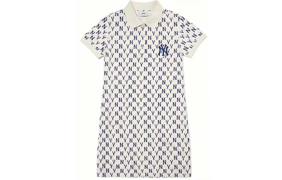 MLB MLB Short Sleeved Dress Women's Cream