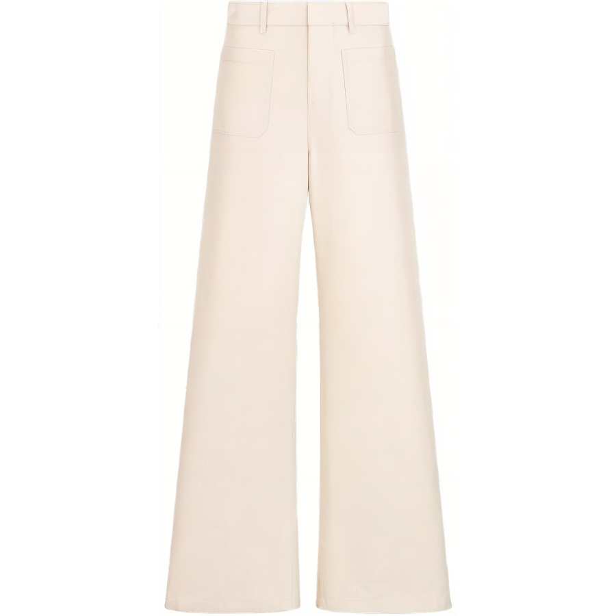DIOR DIOR Jeans Women's Beige Moderate Flared Pants