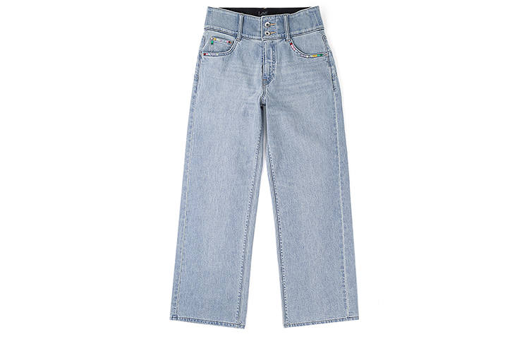 Lee Lee Jeans Women's Light Blue Moderate Wide Leg Pants