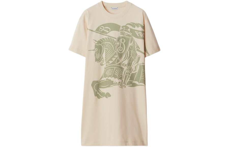 Burberry Short Sleeved Dress Women's Soap White
