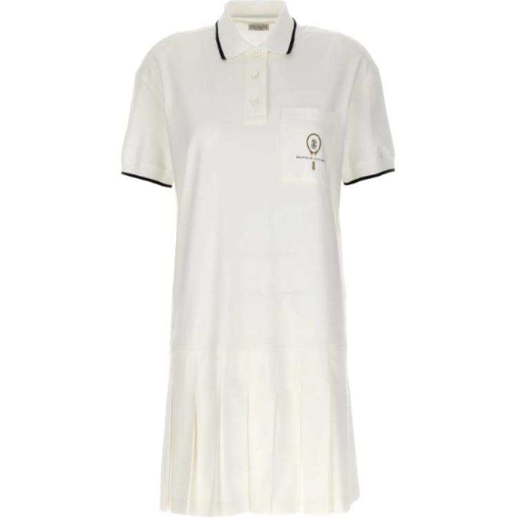 Brunello Cucinelli Short Sleeved Dress Women's White