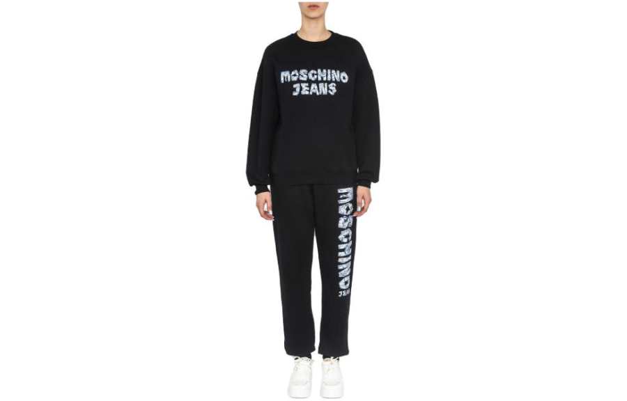 MOSCHINO Knitted Sweatpants Women's Black