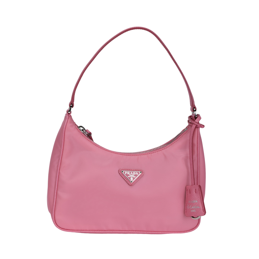 PRADA Nylon Shoulder Bag, Underarm Handbag, Shoulder Bag Mini Women's Pink
