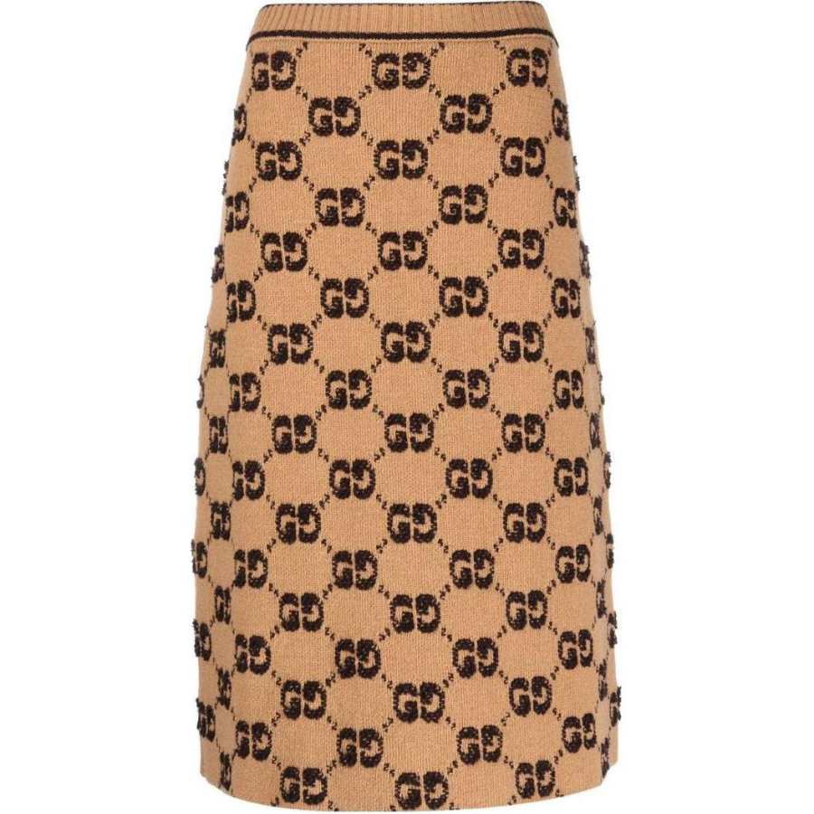 GUCCI Gg Jacquard A-Line Knit Skirt