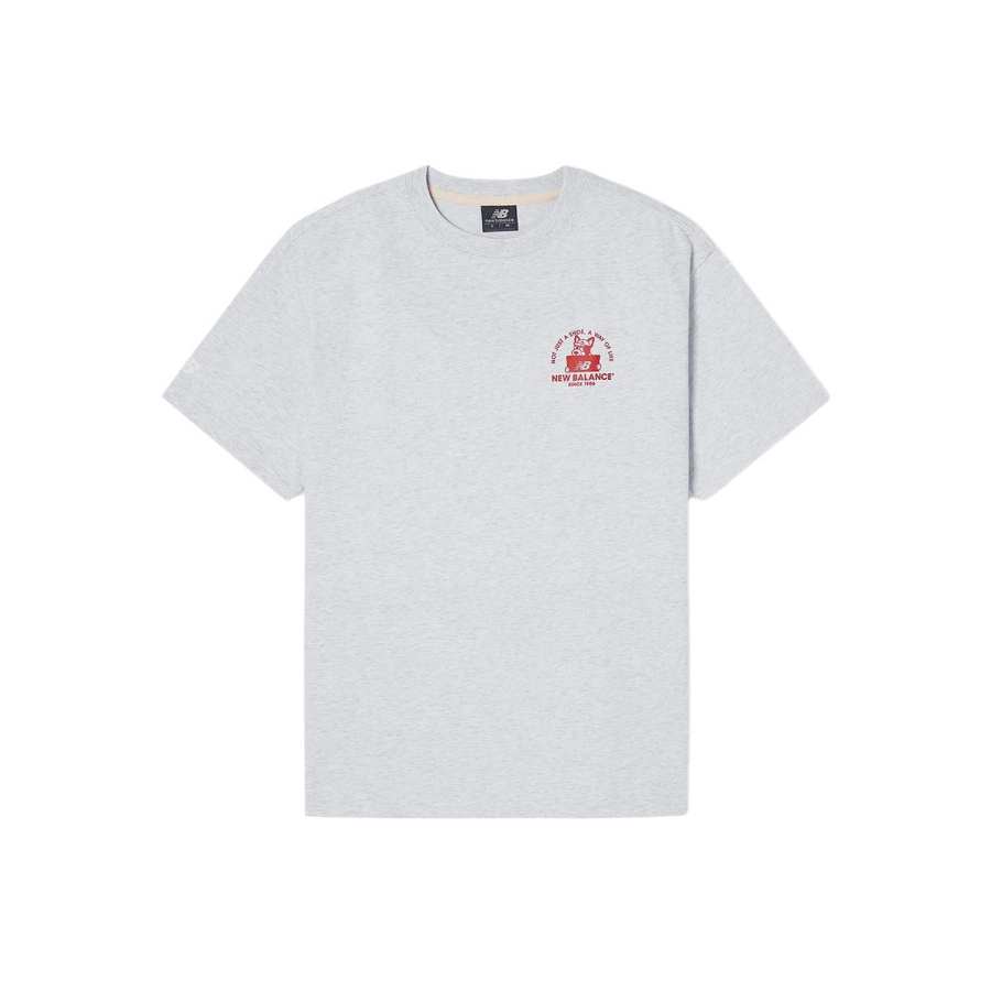 New Balance New Balance SEMI Over FIT UNI FRIENDS SHOEBOX T Shirt Unisex Light Gray