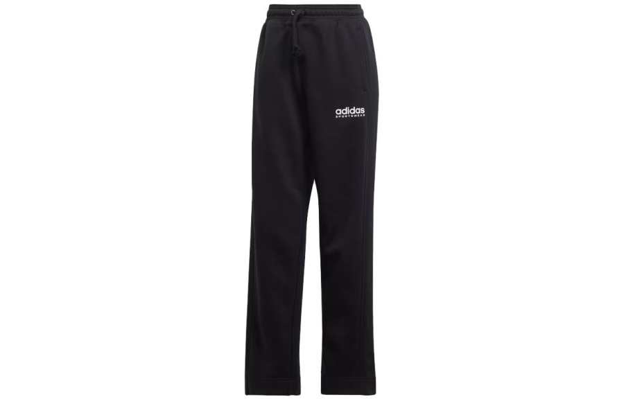 Adidas Adidas Knitted Sweatpants Women's Black Moderate Straight Fit Pants